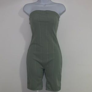 Fashion Nova Sage Green Romper